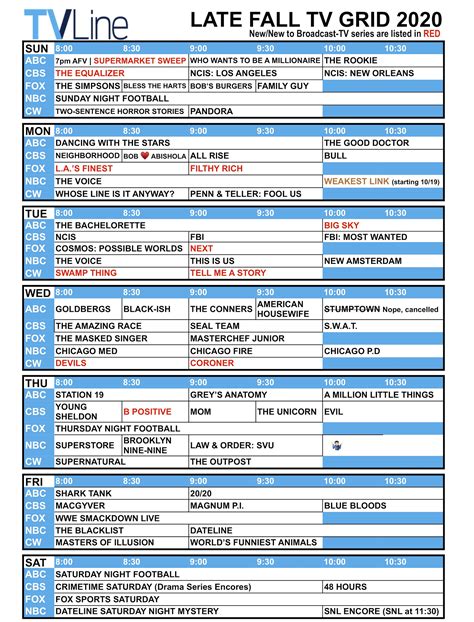 echanel|e channel schedule for today.